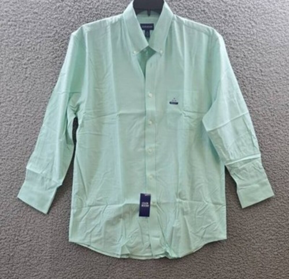 Club Room Button-Down Oxford Solid Dress Shirt Men's 16 32/33 Mint Long Sleeves - Picture 4 of 13